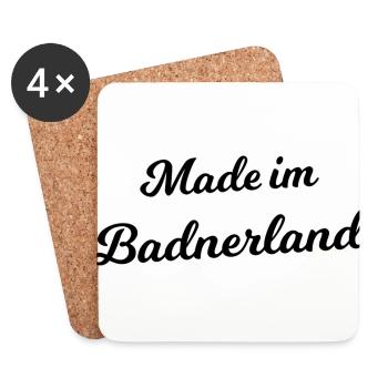 Made im Badnerlande - Untersetzer (4er-Set) - Weiß - Vorne