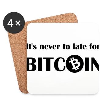 The future is Bitcoin - Coasters (set of 4) - white - Front