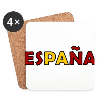 Spanien Fans - Untersetzer (4er-Set) - Weiß - Vorne