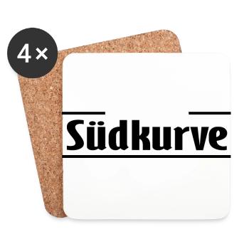 Die Ultras aus der Südkurve - Untersetzer (4er-Set) - Weiß - Vorne