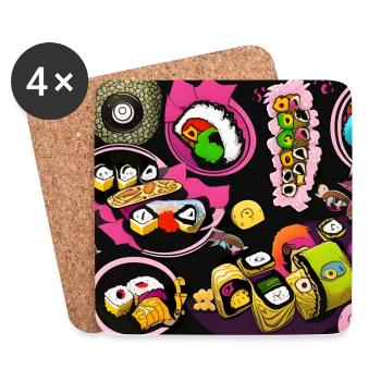 sushi modern - Untersetzer (4er-Set) - Weiß - Vorne