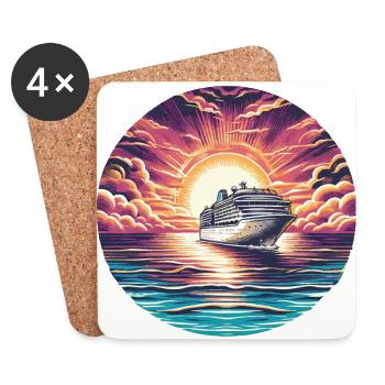 Cruise into the sunset - Coasters (set of 4) - white - Front