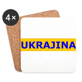 Ukrajina - Coasters (set of 4) - white - Front