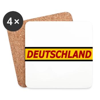 Deutschland Unterstützer - Untersetzer (4er-Set) - Weiß - Vorne