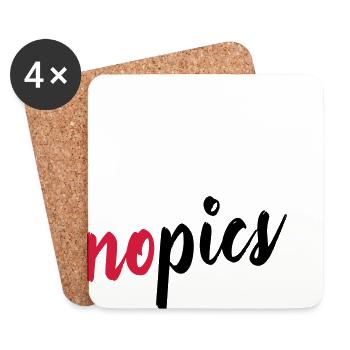 No Pictures - Coasters (set of 4) - white - Front