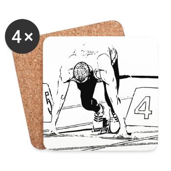 Sprinter - Untersetzer (4er-Set) - Weiß - Vorne