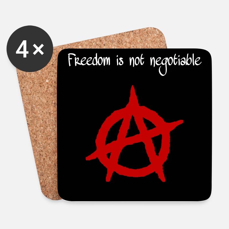 ANARCHY - Coasters (set of 4) - white