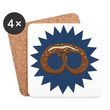 Pretzel Star - Coasters (set of 4) - white - Front