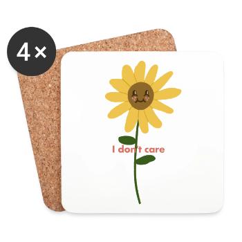 Happy Sunflower - Untersetzer (4er-Set) - Weiß - Vorne