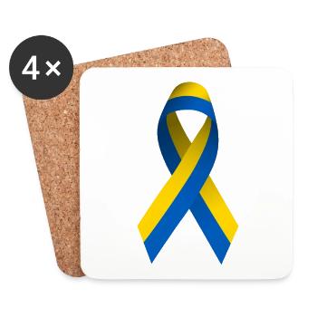 Peace for Ukraine - Coasters (set of 4) - white - Front
