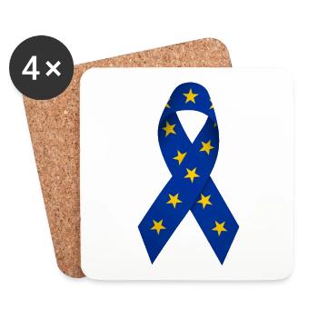 Loop for peace in Europe - Coasters (set of 4) - white - Front