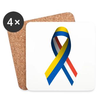 France for peace in Ukraine - Coasters (set of 4) - white - Front