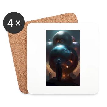 Mystérieux magicien des formes et des sphères - Dessous de verre (lot de 4) - blanc - Devant