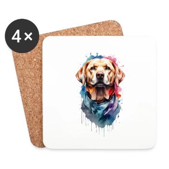 Labrador Retriever - Coasters (set of 4) - white - Front