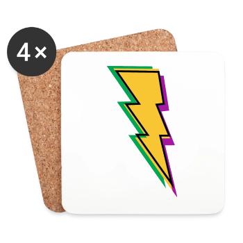 Flash Lightning - Coasters (set of 4) - white - Front