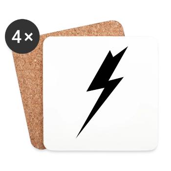 lightning - Coasters (set of 4) - white - Front