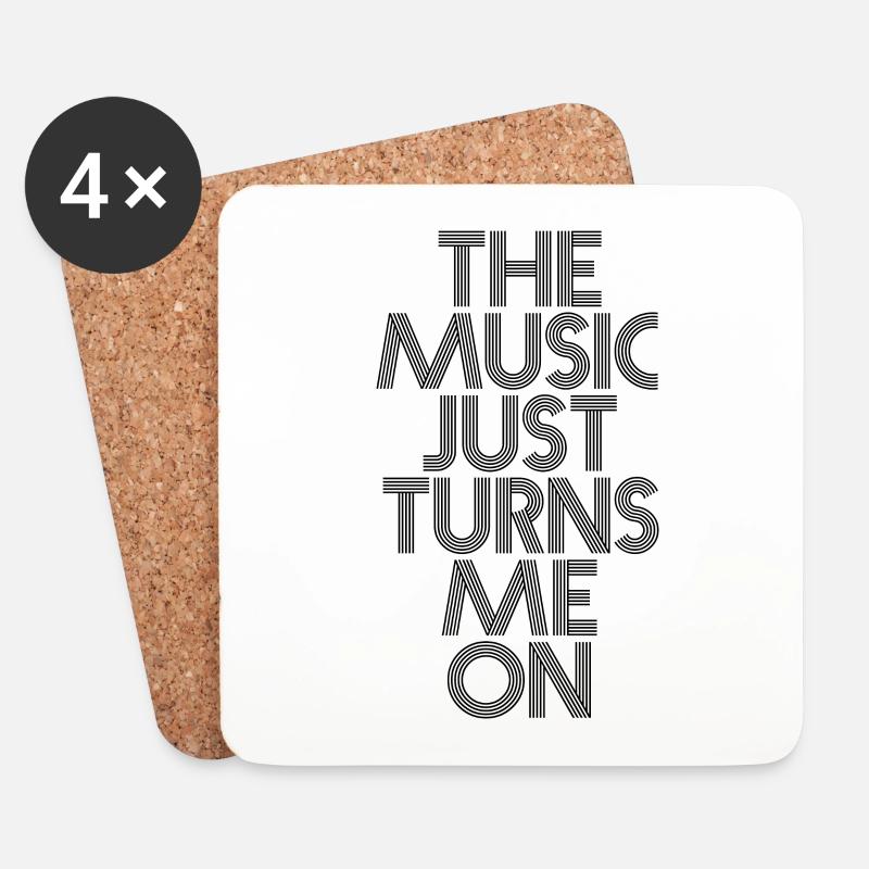 MUSIC - Untersetzer (4er-Set) - Weiß