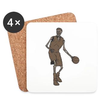 Basketball Skeleton - Coasters (set of 4) - white - Front