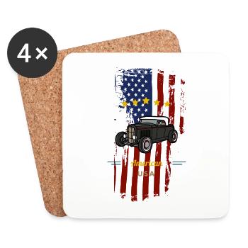American Hot Rod - Coasters (set of 4) - white - Front