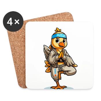 I LOVE YOGA 2 - Untersetzer (4er-Set) - Weiß - Vorne