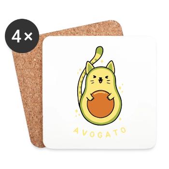Avogato - Dessous de verre (lot de 4) - blanc - Devant