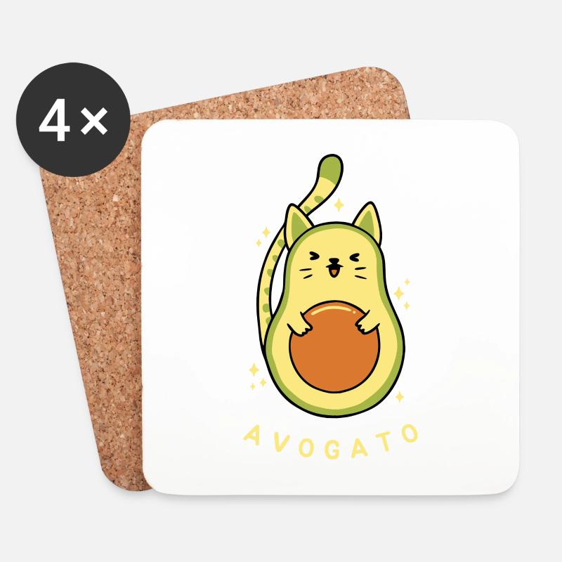 Avogato - Untersetzer (4er-Set) - Weiß
