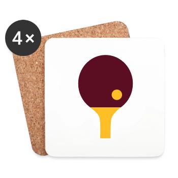 Ping-Pong - Dessous de verre (lot de 4) - blanc - Devant