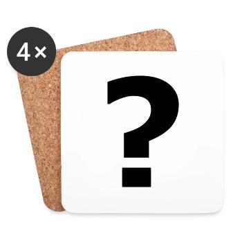 ? - Untersetzer (4er-Set) - Weiß - Vorne