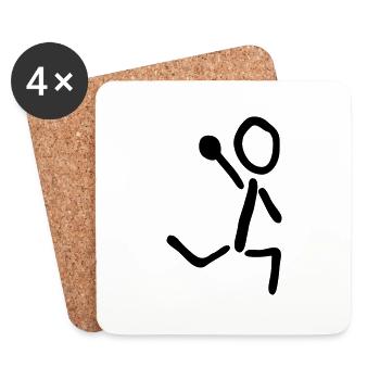 handball - Dessous de verre (lot de 4) - blanc - Devant