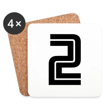 2 - Dessous de verre (lot de 4) - blanc - Devant