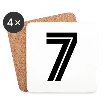 7 - Untersetzer (4er-Set) - Weiß - Vorne