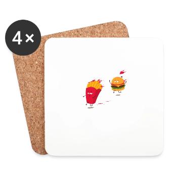 Love story - Dessous de verre (lot de 4) - blanc - Devant