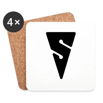Super Arrow Black - Untersetzer (4er-Set) - Weiß - Vorne
