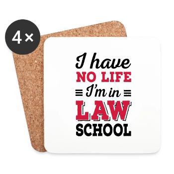 law student - Coasters (set of 4) - white - Front