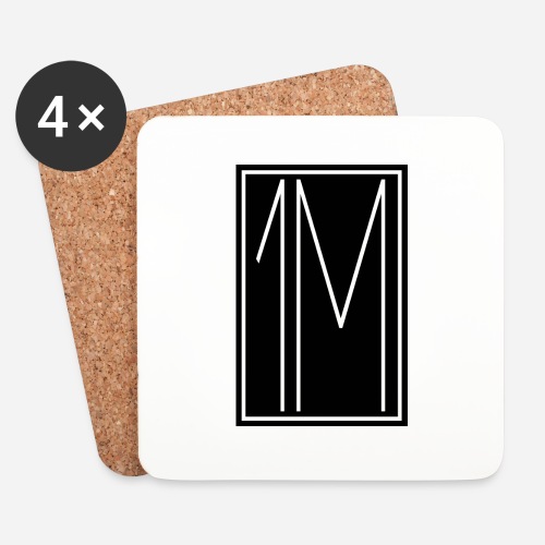 1M/One MVMNT Logo schwarz - Untersetzer (4er-Set)