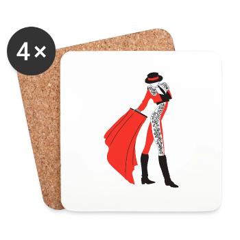 The matador - Coasters (set of 4) - white - Front