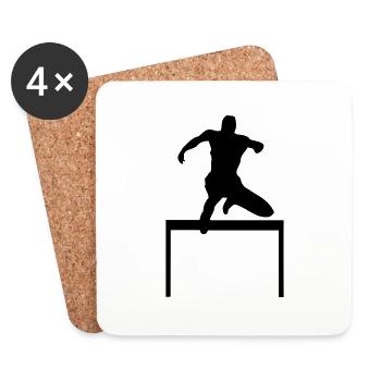 hurdle-race sport - Coasters (set of 4) - white - Front