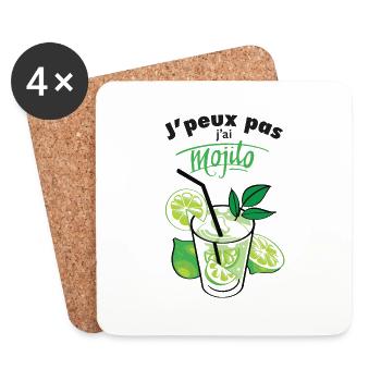 j'ai mojito - Dessous de verre (lot de 4) - blanc - Devant