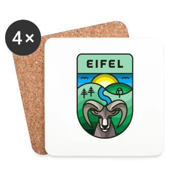 Eifel Patch - Untersetzer (4er-Set) - Weiß - Vorne