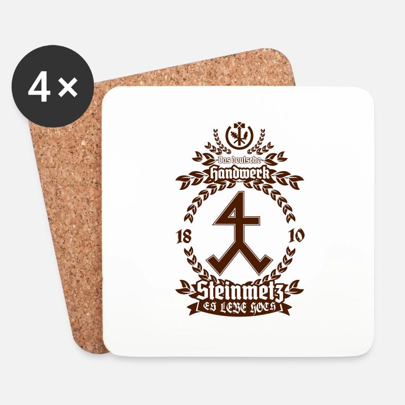 steinmetz handwerk - Untersetzer (4er-Set) - Weiß