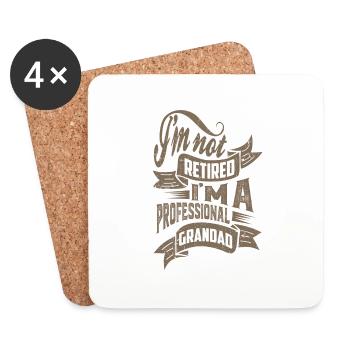 Professional Grandad. T-shirt for Him! - Coasters (set of 4) - white - Front