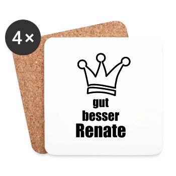 Renate - Untersetzer (4er-Set) - Weiß - Vorne