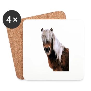 horse - Coasters (set of 4) - white - Front