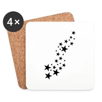 stars - Dessous de verre (lot de 4) - blanc - Devant