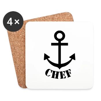 chef - Untersetzer (4er-Set) - Weiß - Vorne