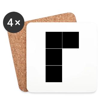 tetris4 - Dessous de verre (lot de 4) - blanc - Devant