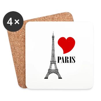 love_pa - Dessous de verre (lot de 4) - blanc - Devant