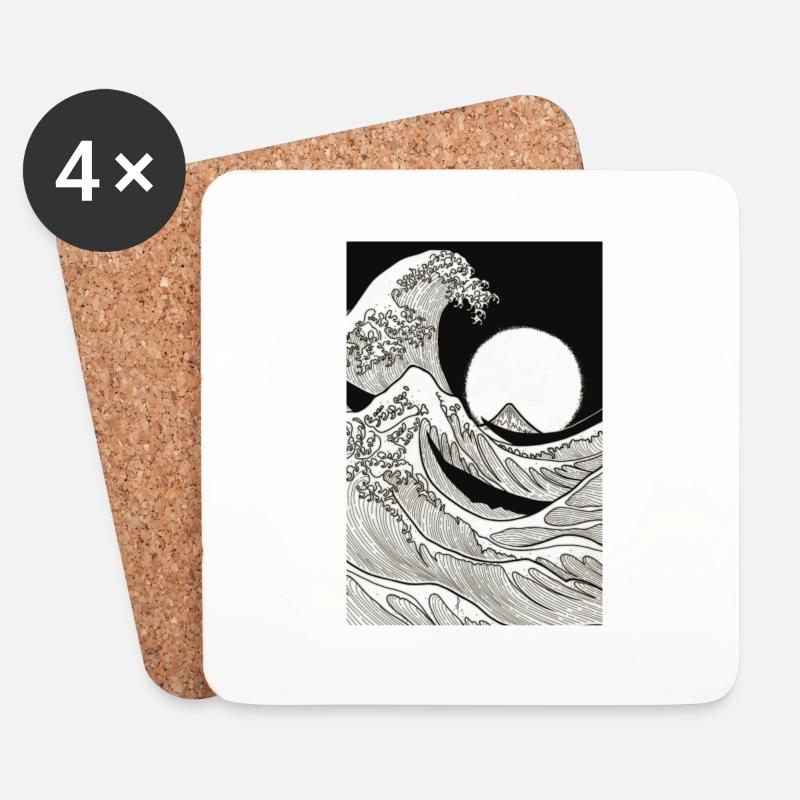 WAVE - Untersetzer (4er-Set) - Weiß