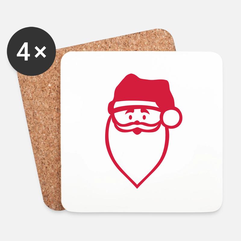 santa claus - Untersetzer (4er-Set) - Weiß