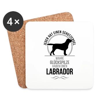 LABRADOR Schutzengel Wilsigns - Untersetzer (4er-Set) - Weiß - Vorne
